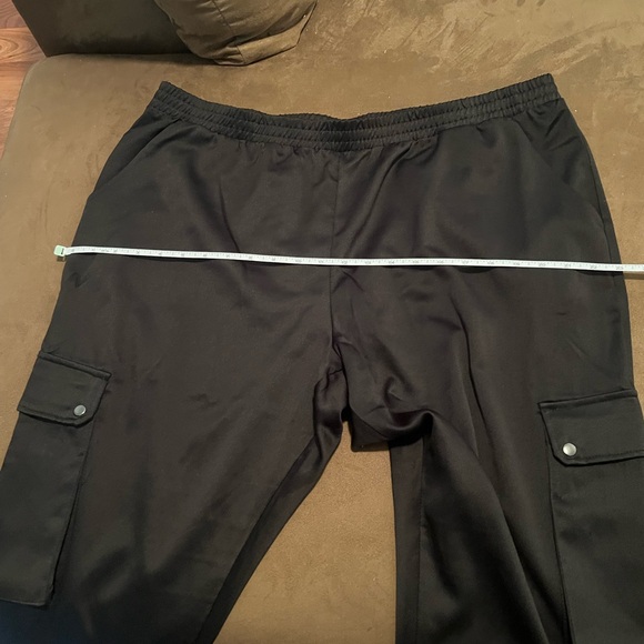 Mid Rise Satin Cargo Pants - Picture 6 of 13